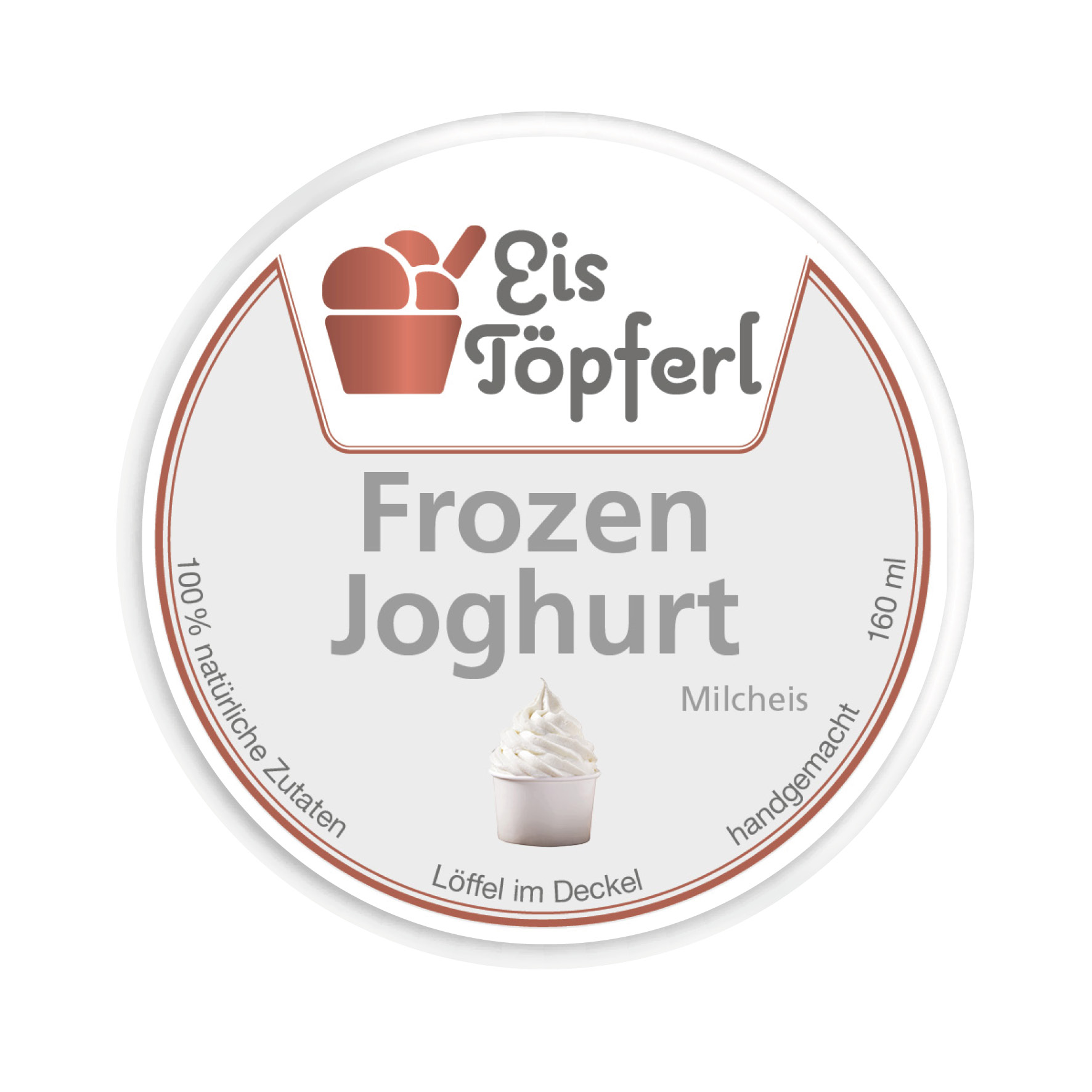 Eisetikett Sorte Frozen Joghurt